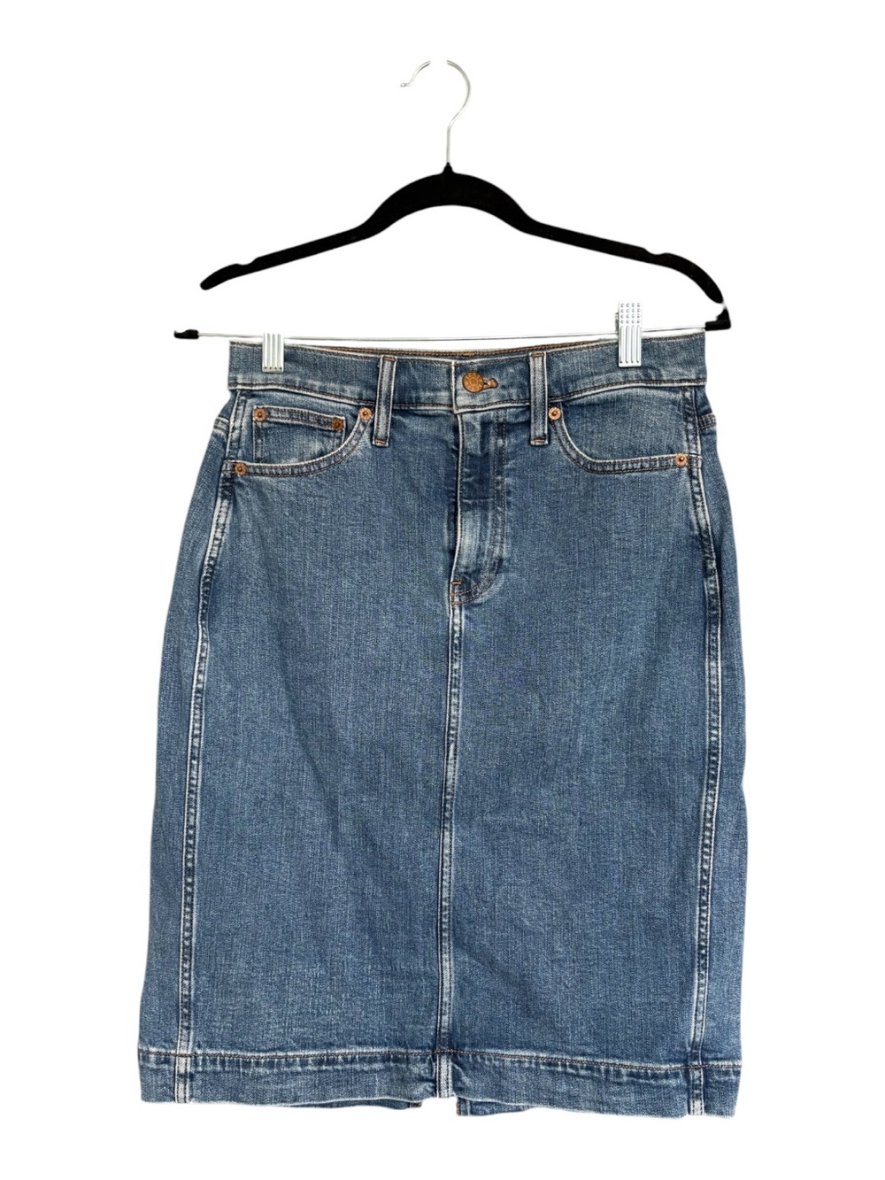 J. Crew Denim Pencil Skirt | Size 2P - Preppy Staple Capsule Classic Medium Wash